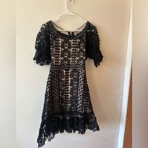 Elegant Black Lace Dress